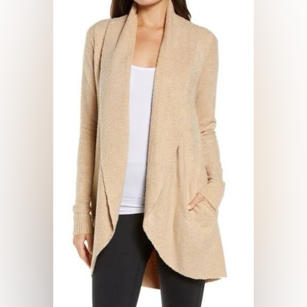 barefoot dreams cozy chic lite circle cardigan - size xsmall/small